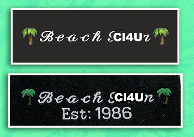 Custom labels for bags